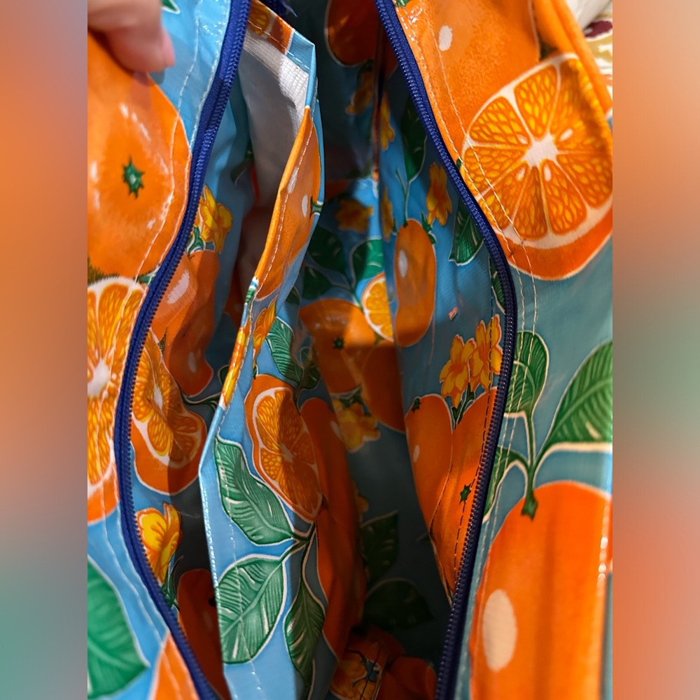 Colorful Citrus Print Oilcloth Tote Bag - Picture 10 of 10